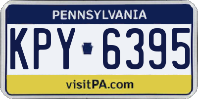 PA license plate KPY6395