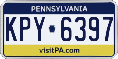 PA license plate KPY6397