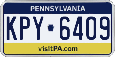 PA license plate KPY6409