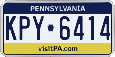 PA license plate KPY6414
