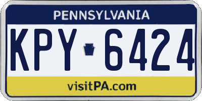 PA license plate KPY6424