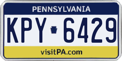 PA license plate KPY6429