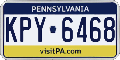 PA license plate KPY6468