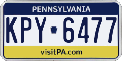 PA license plate KPY6477