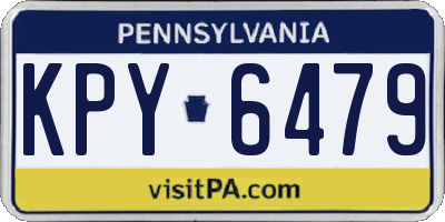 PA license plate KPY6479