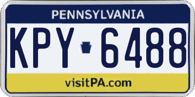 PA license plate KPY6488