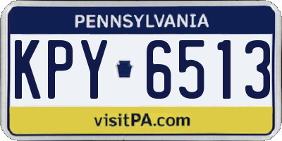 PA license plate KPY6513