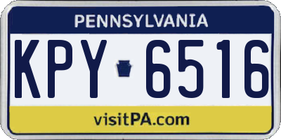 PA license plate KPY6516
