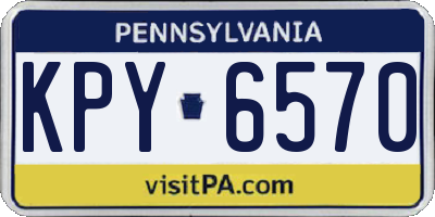 PA license plate KPY6570