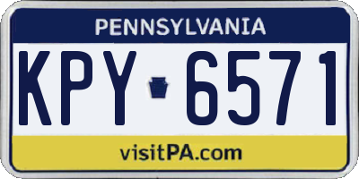PA license plate KPY6571