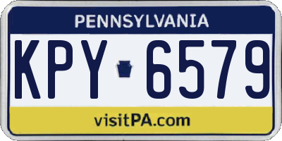 PA license plate KPY6579