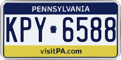 PA license plate KPY6588