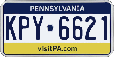 PA license plate KPY6621