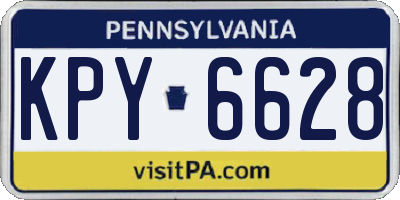 PA license plate KPY6628