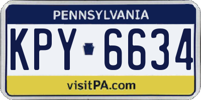 PA license plate KPY6634