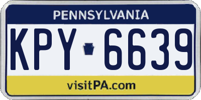 PA license plate KPY6639