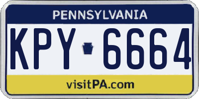 PA license plate KPY6664