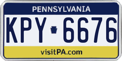 PA license plate KPY6676