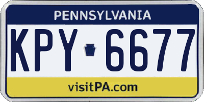 PA license plate KPY6677