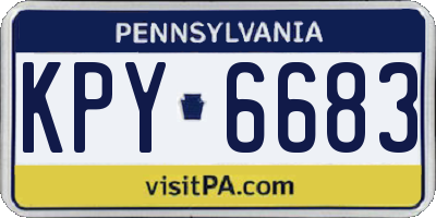 PA license plate KPY6683