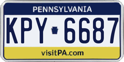 PA license plate KPY6687