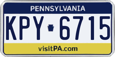PA license plate KPY6715