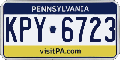 PA license plate KPY6723