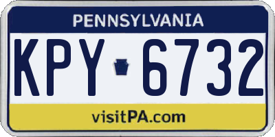 PA license plate KPY6732