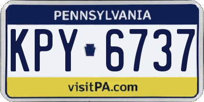 PA license plate KPY6737