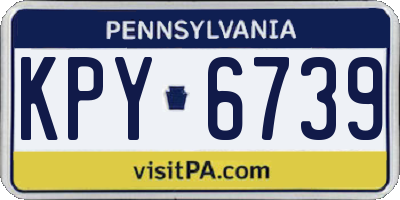 PA license plate KPY6739