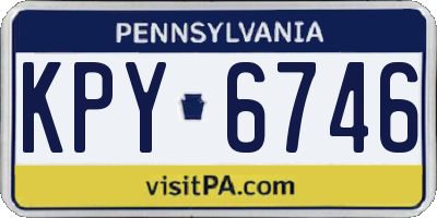PA license plate KPY6746