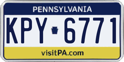 PA license plate KPY6771