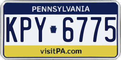 PA license plate KPY6775