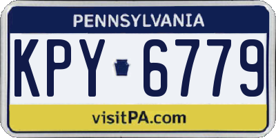 PA license plate KPY6779