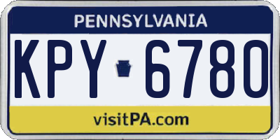 PA license plate KPY6780