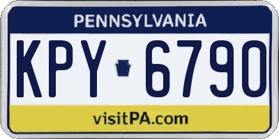 PA license plate KPY6790