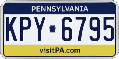 PA license plate KPY6795