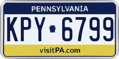 PA license plate KPY6799