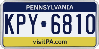 PA license plate KPY6810