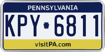 PA license plate KPY6811