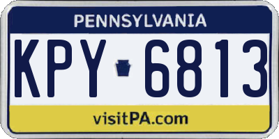 PA license plate KPY6813