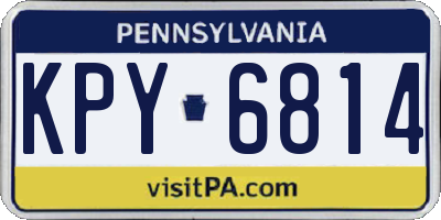 PA license plate KPY6814