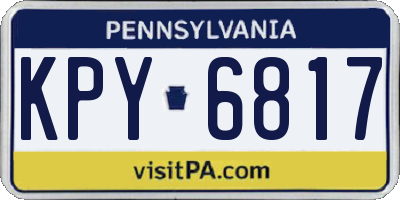 PA license plate KPY6817