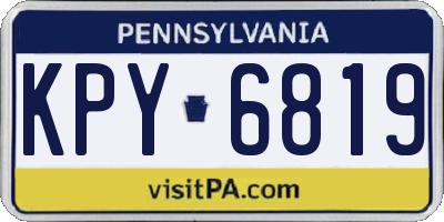 PA license plate KPY6819