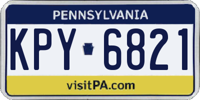 PA license plate KPY6821