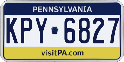 PA license plate KPY6827