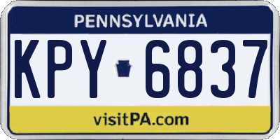 PA license plate KPY6837