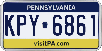 PA license plate KPY6861