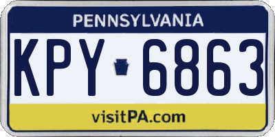 PA license plate KPY6863