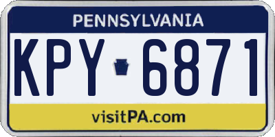 PA license plate KPY6871